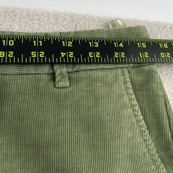 Izod Jeans Women Corduroy Pants Size 2 Stretch Straight Leg Green Casual Classic - Picture 4 of 11
